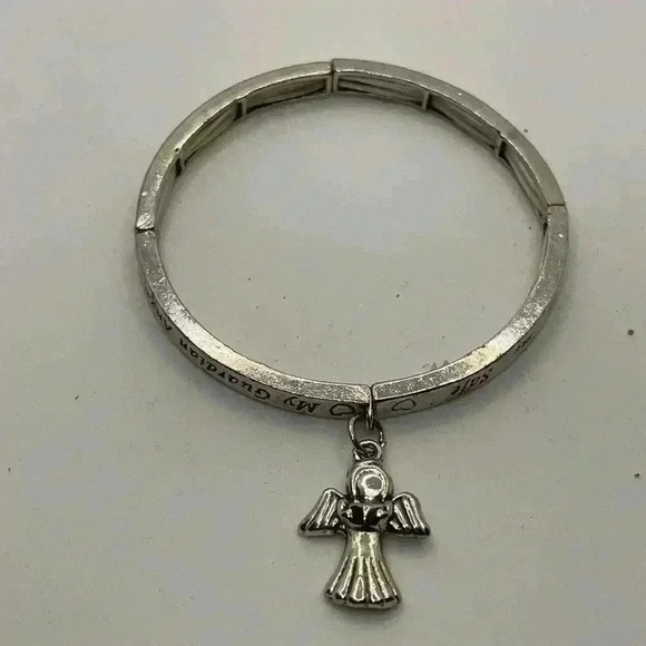 Guardian Angel silver toned bracelet - Picture 2 of 5